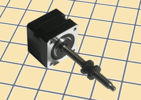 Schrittmotor mit integrierter Spindel